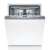 Front view of Bosch SBH4HVX00E built-in dishwasher with open door