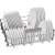 Bosch dishwasher lower rack loaded with dishes