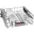 Bosch dishwasher upper rack loaded with dishes and glasses