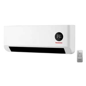 Hausmeister HM8170 Wall Mounted Space Heater with Remote - Electric fireplace, Dehumidifier, Space Heater, Electric Heating Panel and Wood-burning fireplace