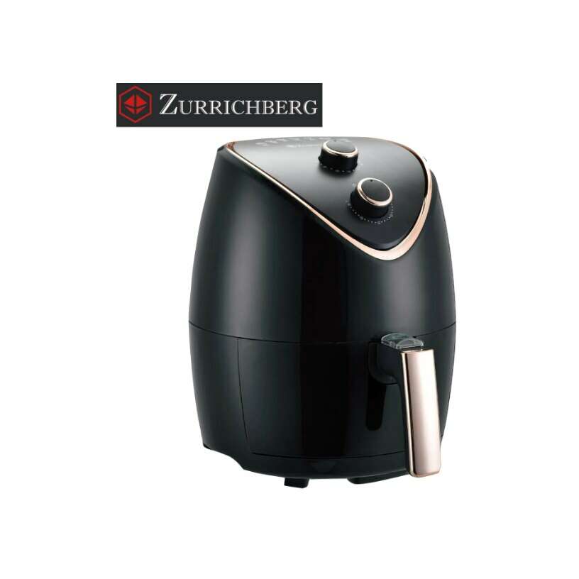 Zurrichberg RoseGold Professzionális Olaj nélküli Fritőz 3,5L 1500W ZBP/2702 (ZBP/2701) fritőz, forrólevegős sütő olaj nélküli sütő fekete
