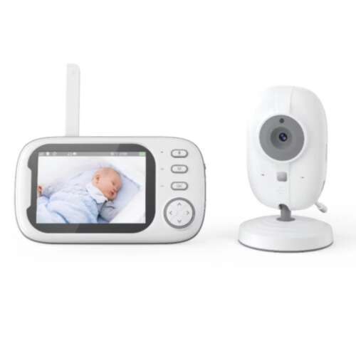 Baby Monitor si Camera Audio-Video Wireless Pentru Supravegherea Copilului RoHs® SPY HappyKID Ecran HD XXL 3.2 Inch LCD, Senzor Sunet, Mod Vedere Nocturna Infrarosu, Talk-Back, Monitorizare T