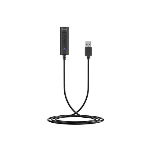 Equip 245321 USB audio kábel adapter, fekete, 3.5mm jack, külső hangkártya, számítógéphez, laptophoz, PC-hez, külső mikrofonhoz, fejhallgatóhoz - Hangkártya