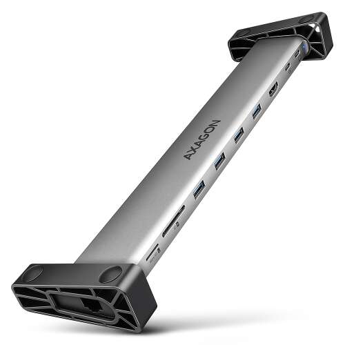 Axagon HMC-10HLS 100W Universal Docking Station, 9-in-1 USB-C Hub mit HDMI, Ethernet, SD/MicroSD Kartenleser, 4x USB-A Ports