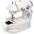 Bewello W1081 Compact Sewing Machine, sewing machine in use, sewing a pink fabric