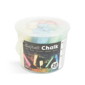 Bewello Nagyméretű aszfaltkréta vödör, 20 db, 5 szín - Bewello