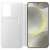 Samsung Galaxy S24 Plus Smart View Flip Case - White, open with card slot