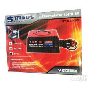Straus akkumulátor töltő 8A ST/CB-19M 6-12v 10A 100w gépjármű akkumulátor töltő 6v és 12v 91083326 