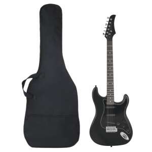 vidaXL fekete elektromos gitár kezdőknek tokkal 4/4 39" 91089841 