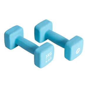Para jasnoniebieskich hantli Pure2Improve 3kg - Trening w domu