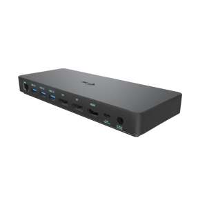 Универсална докинг станция i-tec C31TRIPLEDOCKPDPRO2 100W, 2x DisplayPort, 1x HDMI, 3x USB 3.0, 1x USB 3.0 бързо зареждане, Gigabit Ethernet, Аудио вход/изход, 100W Power Delivery - Докинг станция