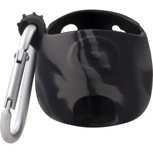 Fujifilm Instax PAL Szilikon Fényképezőgép tok - Fekete, elülső nézet karabinerrel - Fényképezőgép táska & tok