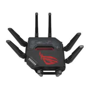 Asus ROG Rapture GT-BE98 Tri-Band Gigabit Router, black, front view - Wi-Fi Router, Adapter