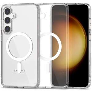 Husă Tech-Protect Flexair Hybrid Magsafe pentru Galaxy S24, transparentă, cu inel Magsafe integrat - Tech-Protect