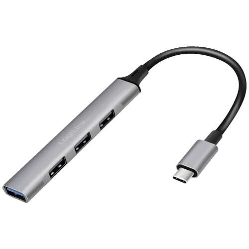LogiLink USB-C 4-portos Hub - Ultra Slim