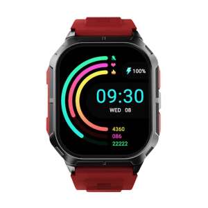 HiFuture FutureFit Ultra 3 smartwatch in red, front view - HiFuture