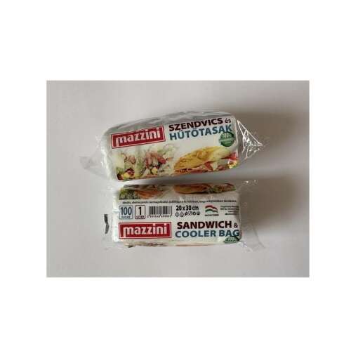 Mazzini Szendvics és Hűtőtasakok, 100 db-os csomag, 20x30cm, 1 liter