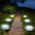 Maclean 12 LED silberne Solar Gartenleuchten entlang eines Pfades