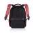 XD Design Bobby Hero Small 13.3 inch red laptop backpack, back view