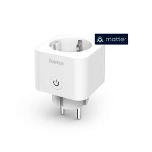 Hama Matter Smart WiFi Gniazdko, białe, kompatybilne z Matter, inteligentne sterowanie domem - Connector & Dugalj
