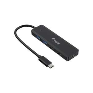 Equip 128964 USB-C 3.1 Hub mit 4 Anschlüssen, schwarz - USB-Hubs