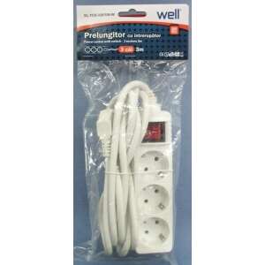 Well EXTS-3S3M-SW-WL HK3-3m Három férőhelyes földelt kapcsolós elosztó.