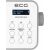 Közelkép az ECG RD 110 DAB Fehér DAB+/FM Rádió kezelőpaneljéről