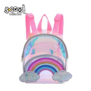 S-cool Rainbow Transparent Backpack for Kids, Kindergarten, Nursery, Preschool, 20x26x13 cm - Preschool Backpack, Bag