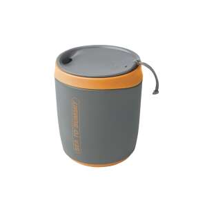 Sea to Summit Delta Insulmug, 473 ml-es szigetelt utazó bögre, narancs és szürke színben, szivárgásmentes fedéllel, BPA mentes - Sea to Summit