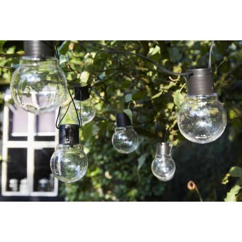 Luxform Menorca napenergiával működő átlátszó partilámpák 10 LED-del 44193496