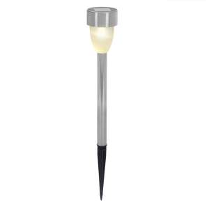 Pro Garden Solarbeleuchtungslampe, Polypropylen, 5,5 x 36,5 cm, silber/schwarz 91175505