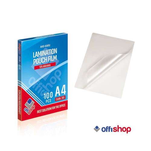 Offishop A4 lamináló fólia, 100 db, 125 mikron, antisztatikus