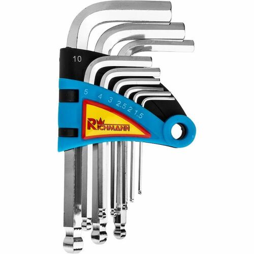 Richmann imbuszkulcs készlet, balpoint, 9 db 143722684 - Richmann
