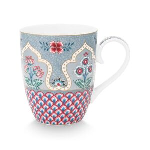 PIP Studio Virágfesztivál Tasse - 350 ml, Porzellan Kaffeetasse mit Blumendesign - Nonbrand Tassen
