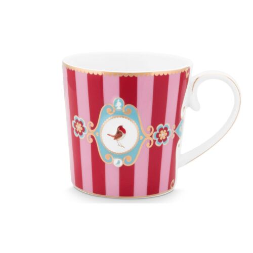 PIP Studio Love Birds striped mug, 250ml porcelain coffee cup