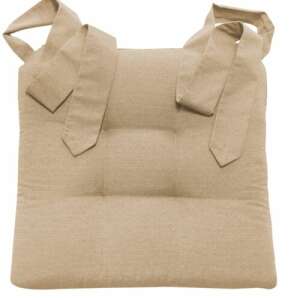 Beige HOMELEVEL chair cushion with ties, 42 x 46 cm - Garden Furniture