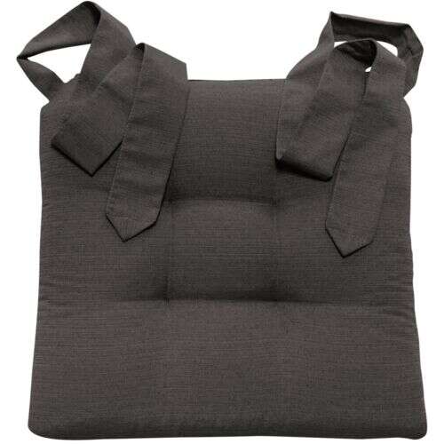 Vankúš na stoličku so stuhou Homelevel, 42 x 46 cm, sivý, polyester / bavlna, 55197.73