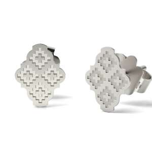 Silver earrings with traditional Romanian pattern - Women's Earring