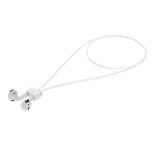 Pasek do słuchawek Apple AirPods 3/AirPods 2/AirPods Pro, Kwmobile, Biały, Silikon, 56992.02 131484116 - Zestaw słuchawkowy