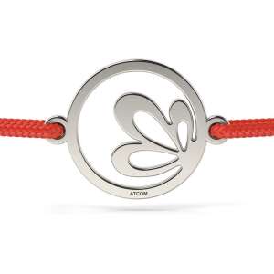 Ezüst karkötő lótusz virág mintával - Atcom Jewelry