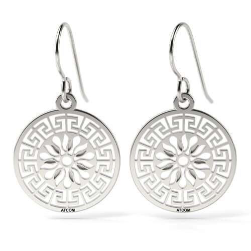 Ezüst fülbevaló görög mintával, 925 ezüst, Hyperion