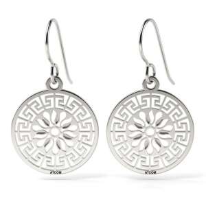 Silver earrings with a Greek pattern, 925 silver, Hyperion - Women's Earring