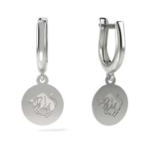 Cercei din argint cu Taur, argint 925, bijuterii cu semnul zodiacal - Accesorii pentru femei