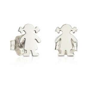 Cercei de argint pentru fete, model Banut Girl cu coadă - Accesorii pentru femei