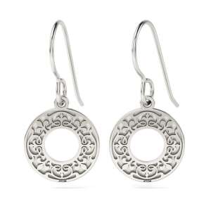 Ozana silver earrings with a delicate floral design - Women's Earring