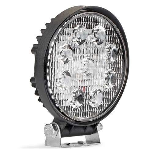 Amio 27W LED munkalámpa, kerek, fekete, 9 LED, vízálló