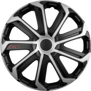 Cridem Evo Wheel Trim Set of 4 - Black/Silver - 14''