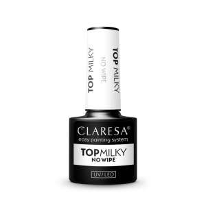 Claresa Top Milky No Wipe UV/LED Gel Top Coat - Künstliches Nagelgel