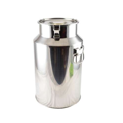 Stainless steel milk can, 58 liter capacity