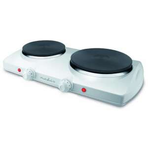 Nedis KAEP251EWT2 double hot plate with two cast iron burners, white - Nedis